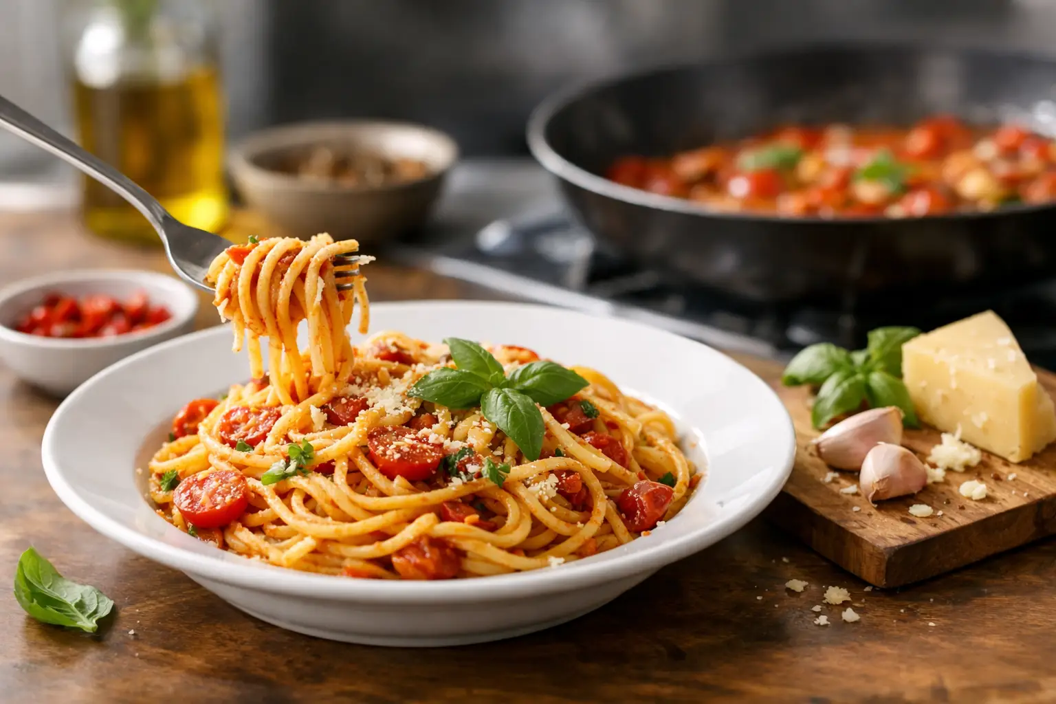 Fra kedelig pasta til mere smag på 15 minutter