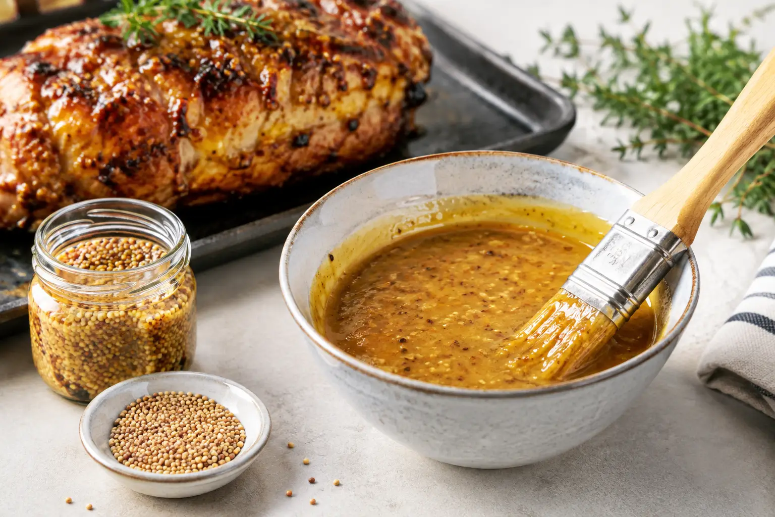 Sådan laver du sennepsglasur til grill og ovn